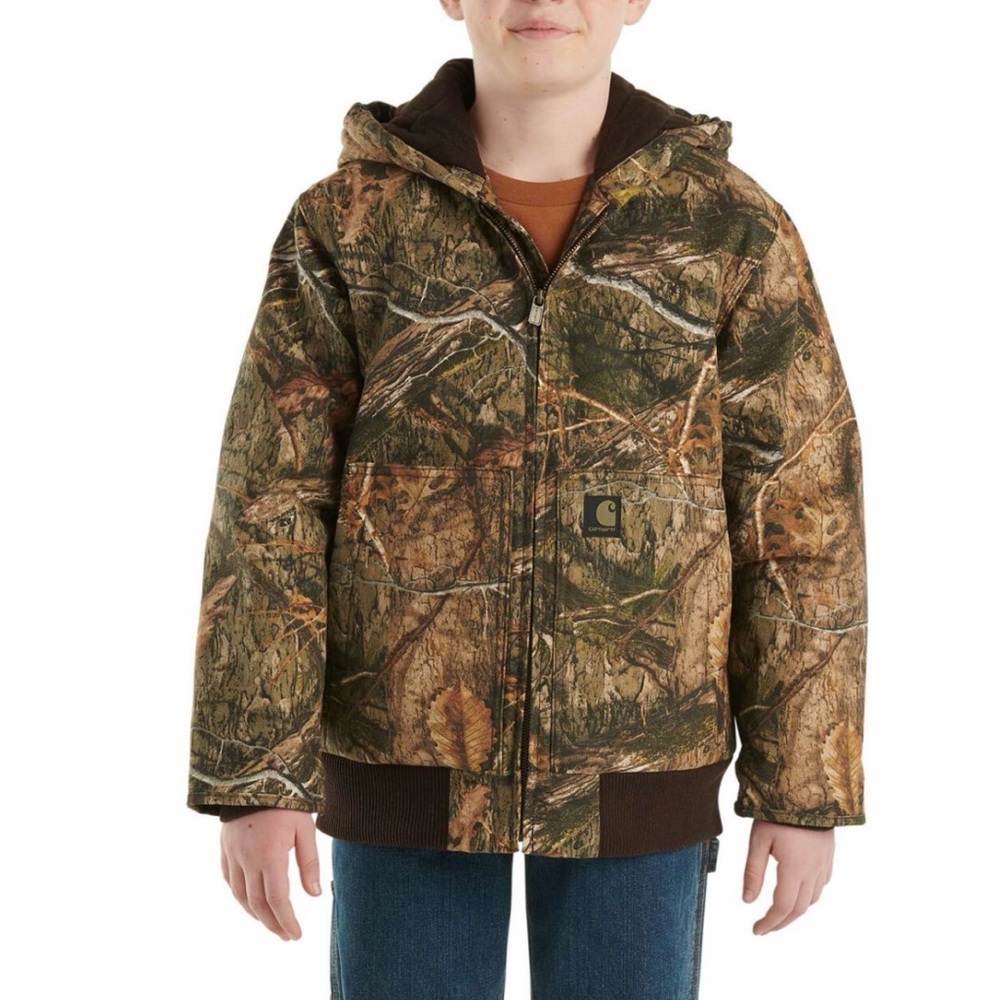 Carhartt Kids Camo Jacket Size S (7-8) Hooded Full Zip‎